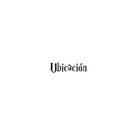 a black and white image of the word ubicacion