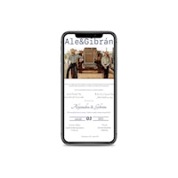 a phone screen with a photo of a man and woman in a cowboy hat
