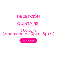 a black and pink sign that says reception quinta rs