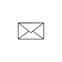 a white envelope on a black background