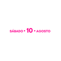 a pink background with the words sabado 10 agosto