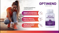an image of a woman running with a bottle of optimend