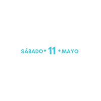 a black background with the words sabado 11 mayo